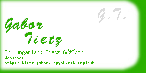 gabor tietz business card